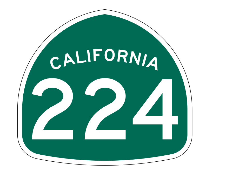 California State Route 224 Sticker Decal R1280 Highway Sign - Winter Park Products