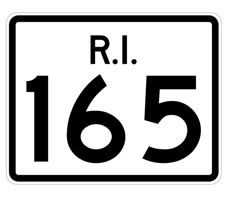 Rhode Island State Road 165 Sticker R4266 Highway Sign Road Sign Decal