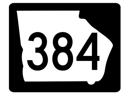 Georgia State Route 384 Sticker R4045 Highway Sign Road Sign Decal