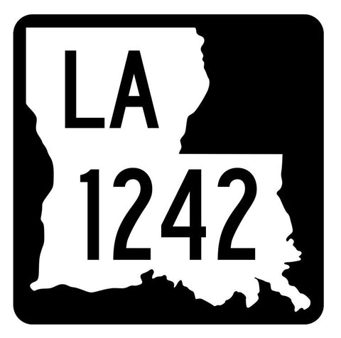 Louisiana State Highway 1242 Sticker Decal R6463 Highway Route Sign