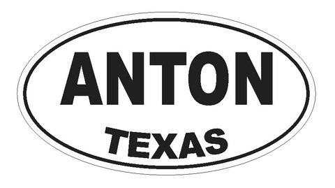 Anton Texas Oval Bumper Sticker or Helmet Sticker D3118 Euro Oval - Winter Park Products