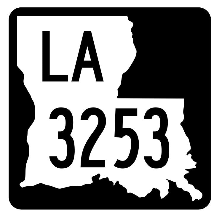 Louisiana State Highway 3253 Sticker Decal R6576 Highway Route Sign