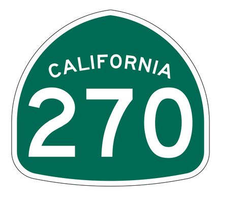 California State Route 270 Sticker Decal R1317 Highway Sign - Winter Park Products