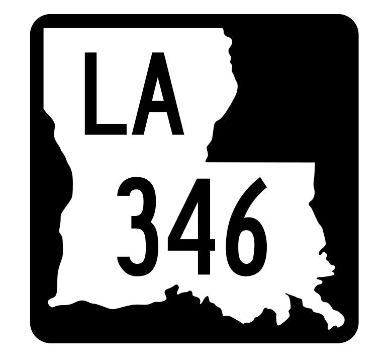 Louisiana State Highway 346 Sticker Decal R5919 Highway Route Sign