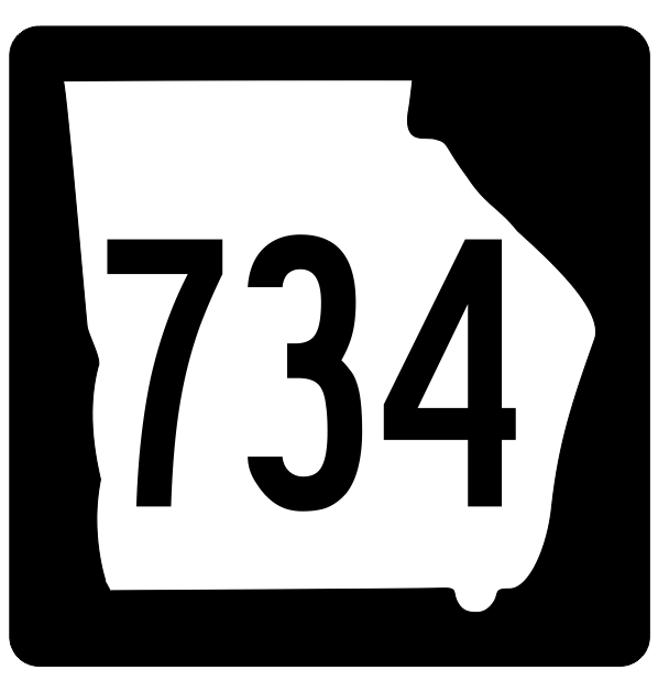 Georgia State Route 734 Sticker R4069 Highway Sign Road Sign Decal