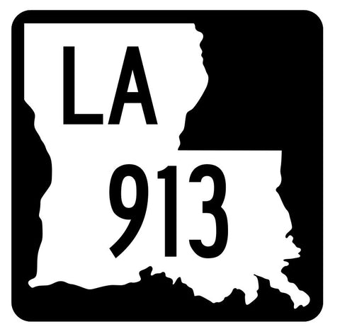 Louisiana State Highway 913 Sticker Decal R6190 Highway Route Sign