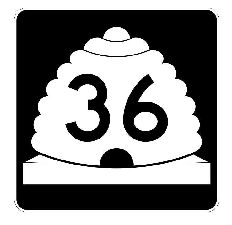 Utah State Highway 36 Sticker Decal R5380 Highway Route Sign