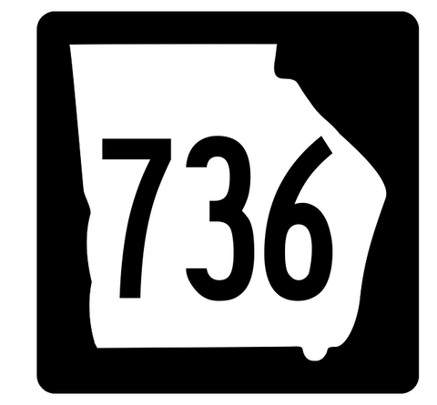 Georgia State Route 736 Sticker R4070 Highway Sign Road Sign Decal