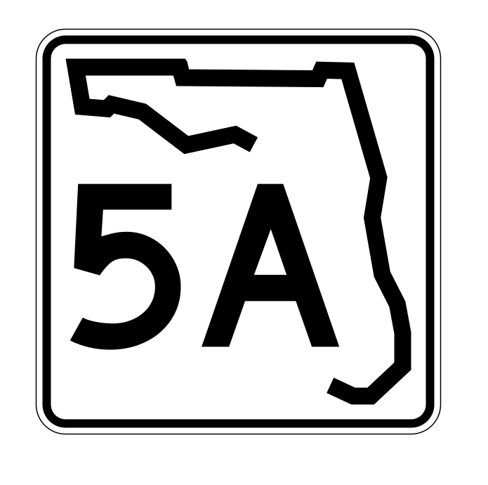 Florida State Road 5A Sticker Decal R1335 Highway Sign - Winter Park Products