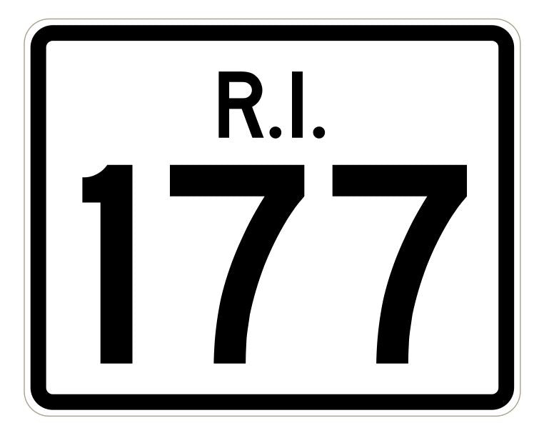 Rhode Island State Road 177 Sticker R4267 Highway Sign Road Sign Decal