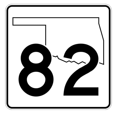 Oklahoma State Highway 82 Sticker Decal R5659 Highway Route Sign