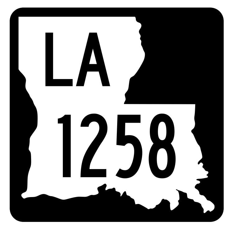 Louisiana State Highway 1258 Sticker Decal R6478 Highway Route Sign