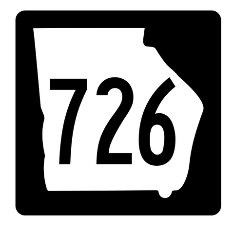 Georgia State Route 726 Sticker R4064 Highway Sign Road Sign Decal