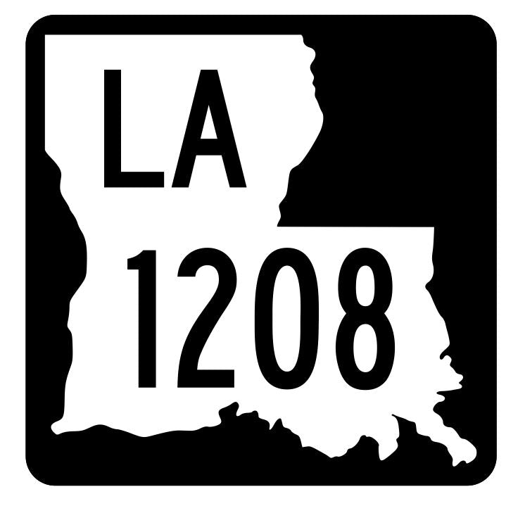 Louisiana State Highway 1208 Sticker Decal R6433 Highway Route Sign