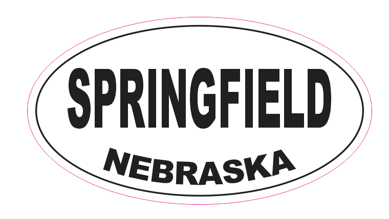 Springfield Nebraska Oval Bumper Sticker D7050 Euro Oval