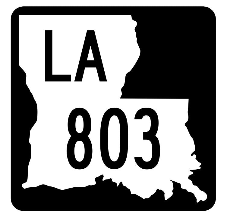 Louisiana State Highway 803 Sticker Decal R6109 Highway Route Sign