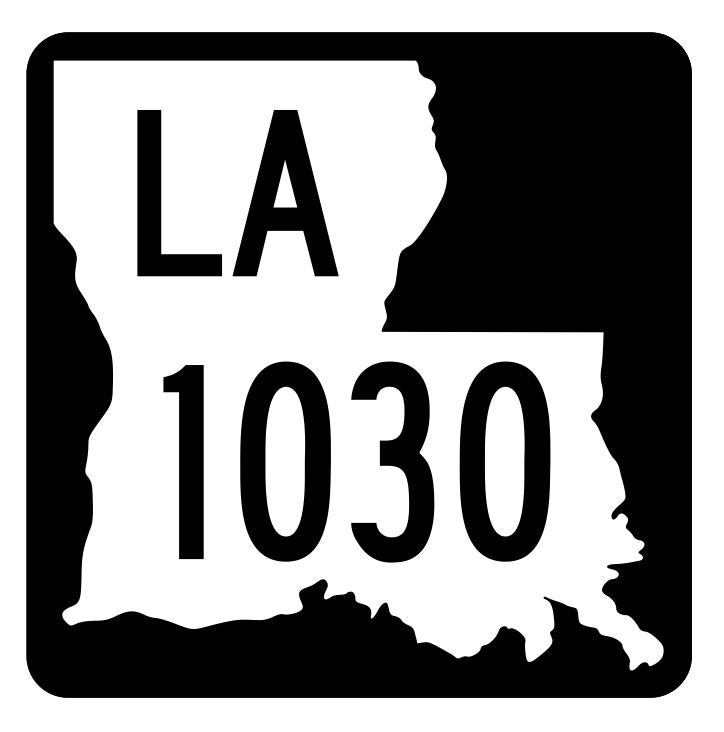 Louisiana State Highway 1030 Sticker Decal R6290 Highway Route Sign