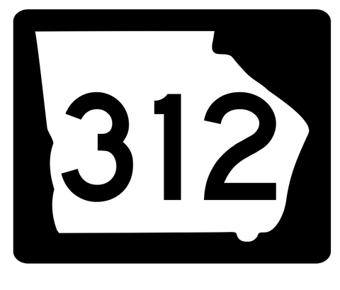 Georgia State Route 312 Sticker R3976 Highway Sign Road Sign Decal