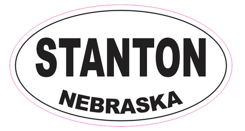 Stanton Nebraska Oval Bumper Sticker D7054 Euro Oval