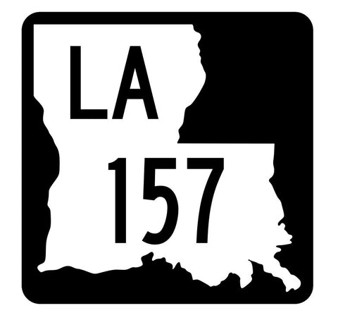 Louisiana State Highway 157 Sticker Decal R5872 Highway Route Sign