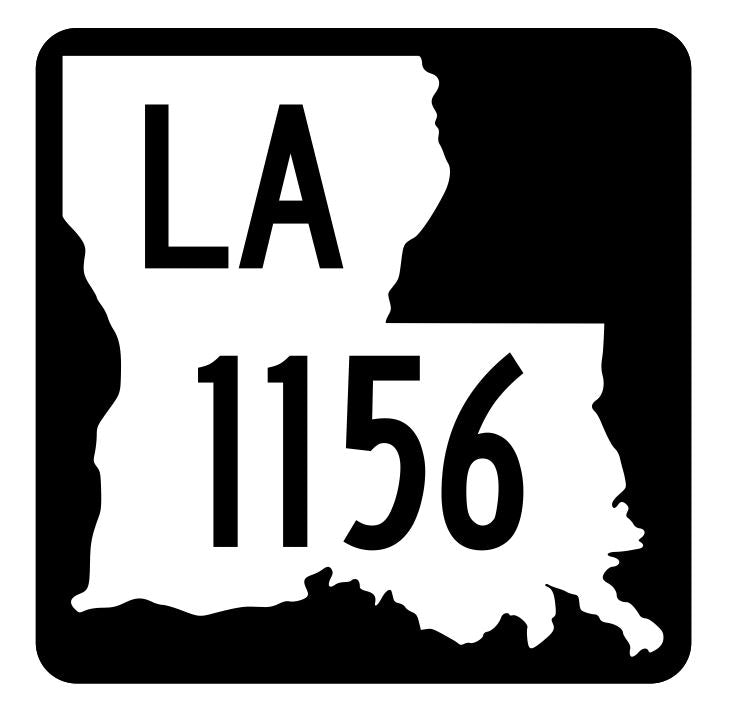 Louisiana State Highway 1156 Sticker Decal R6385 Highway Route Sign