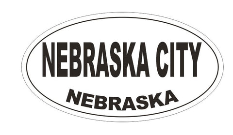 Nebraska City Nebraska Bumper Sticker or Helmet Sticker D5334 Oval