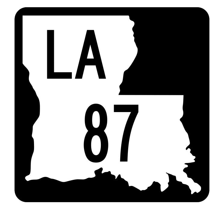 Louisiana State Highway 87 Sticker Decal R5804 Highway Route Sign