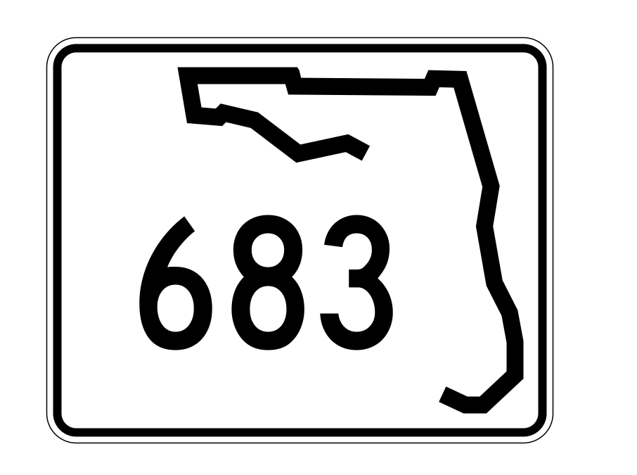 Florida State Road 683 Sticker Decal R1665 Highway Sign - Winter Park Products