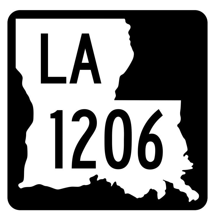 Louisiana State Highway 1206 Sticker Decal R6431 Highway Route Sign