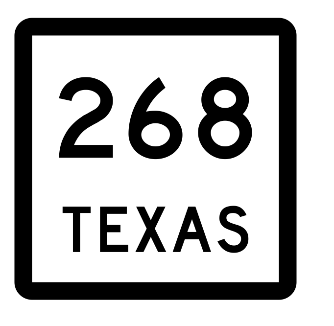 Texas State Highway 268 Sticker Decal R2563 Highway Sign