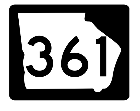 Georgia State Route 361 Sticker R4023 Highway Sign Road Sign Decal