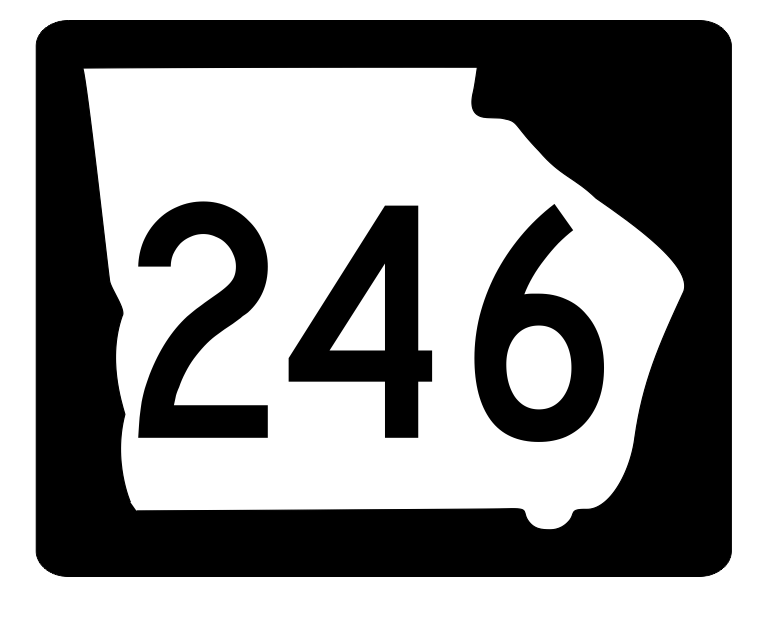 Georgia State Route 246 Sticker R3912 Highway Sign