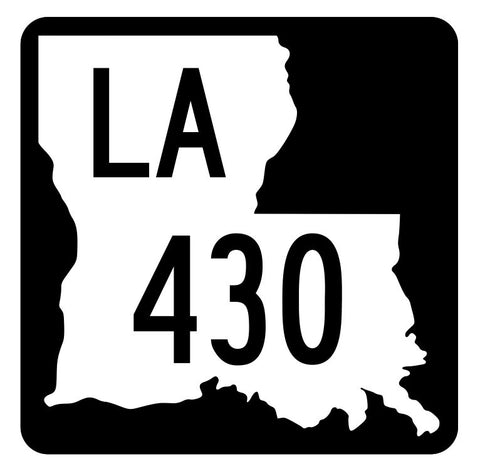 Louisiana State Highway 430 Sticker Decal R5960 Highway Route Sign