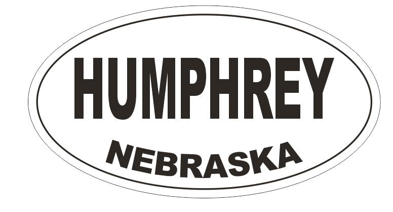 Humphrey Nebraska Oval Bumper Sticker or Helmet Sticker D5251 Oval