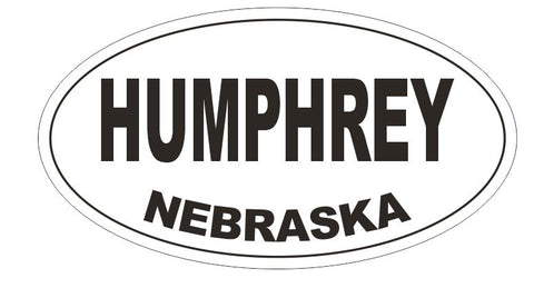 Humphrey Nebraska Oval Bumper Sticker or Helmet Sticker D5251 Oval