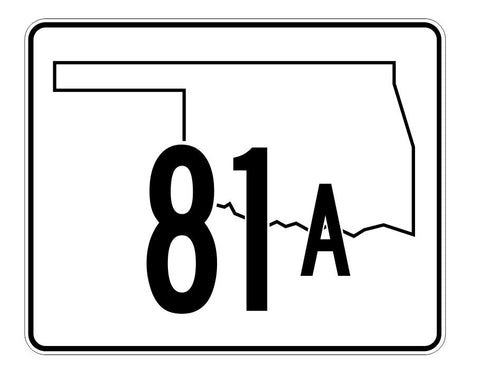 Oklahoma State Highway 81A Sticker Decal R5658 Highway Route Sign