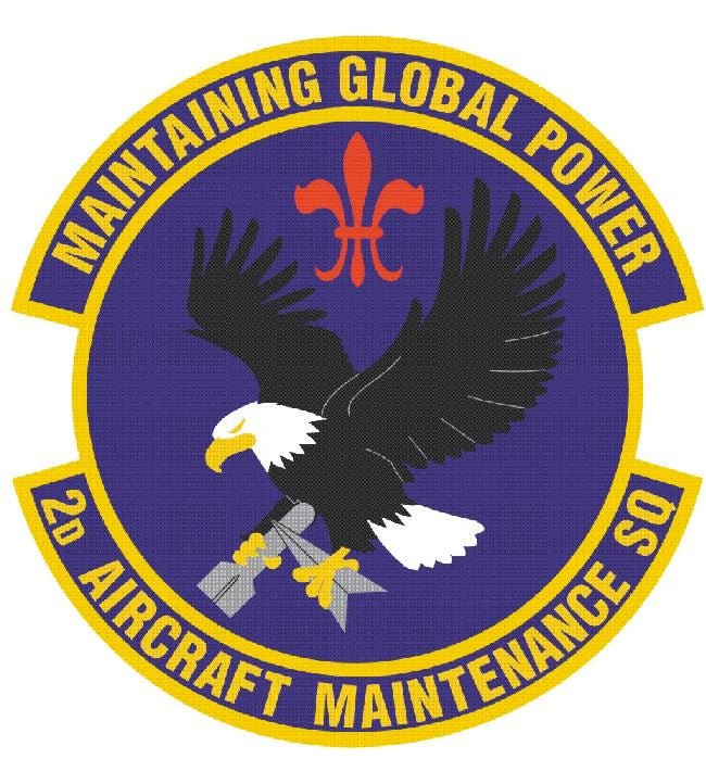 2nd AIRCRAFT MAINTENANCE SQUADRON Sticker / Military Decal M319 - Winter Park Products