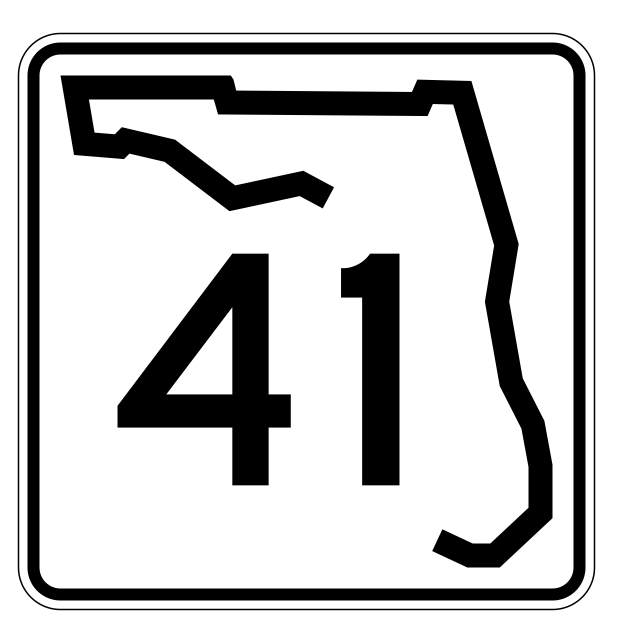 Florida State Road 41 Sticker Decal R1375 Highway Sign - Winter Park Products