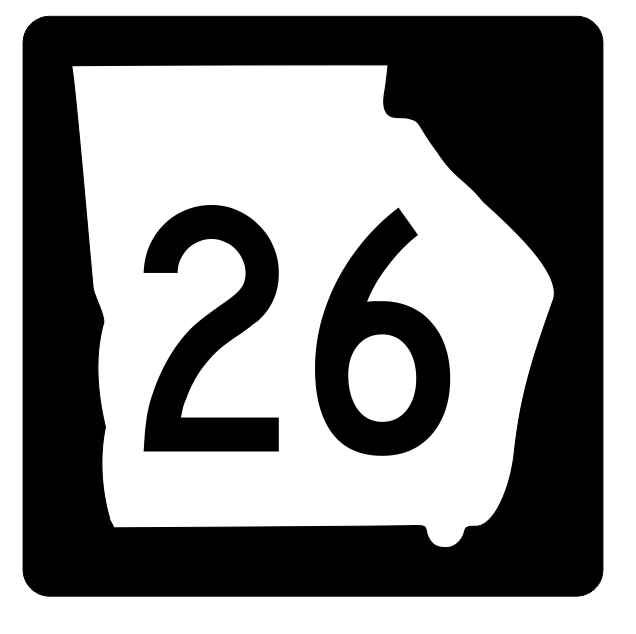 Georgia State Route 26 Sticker R3575 Highway Sign