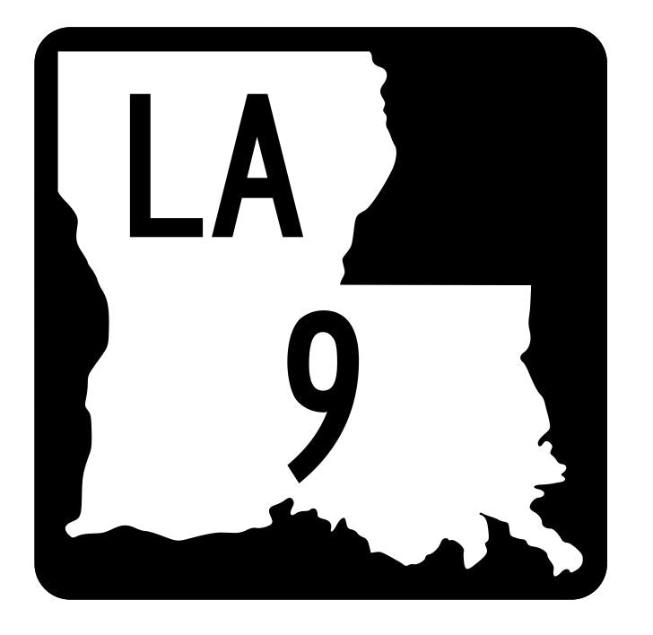 Louisiana State Highway 9 Sticker Decal R5737 Highway Route Sign