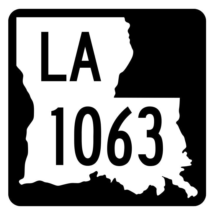 Louisiana State Highway 1063 Sticker Decal R6321 Highway Route Sign