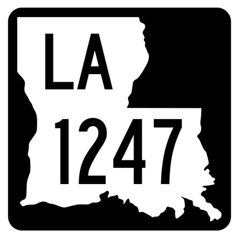 Louisiana State Highway 1247 Sticker Decal R6467 Highway Route Sign