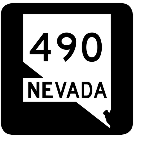 Nevada State Route 490 Sticker R3075 Highway Sign Road Sign