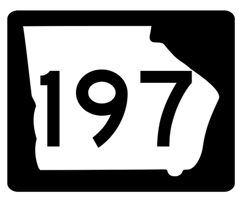 Georgia State Route 197 Sticker R3863 Highway Sign