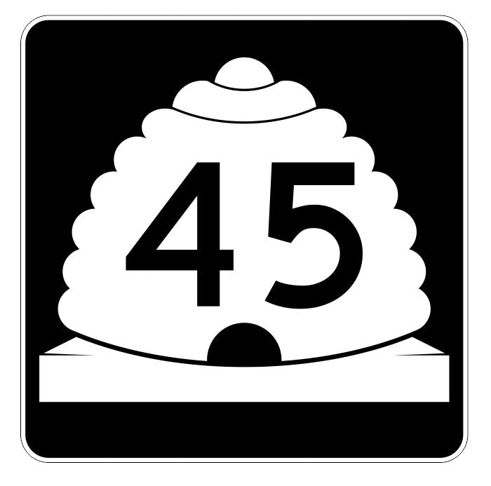 Utah State Highway 45 Sticker Decal R5386 Highway Route Sign