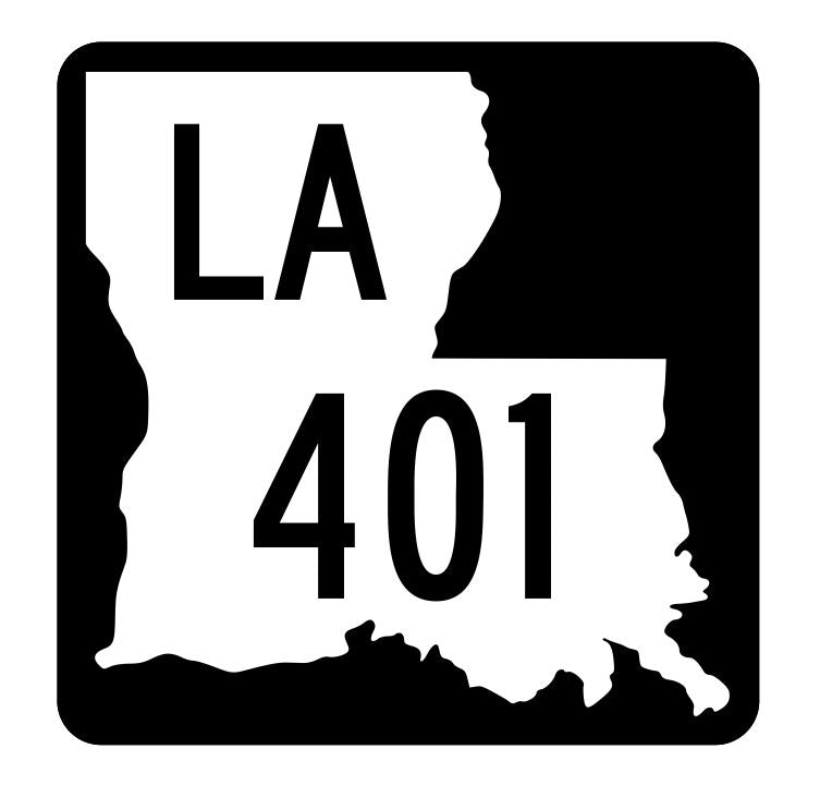 Louisiana State Highway 401 Sticker Decal R5932 Highway Route Sign