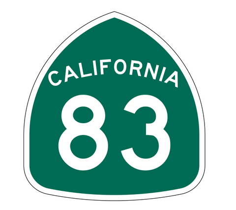 California State Route 83 Sticker Decal R1167 Highway Sign - Winter Park Products