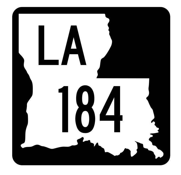 Louisiana State Highway 184 Sticker Decal R5894 Highway Route Sign