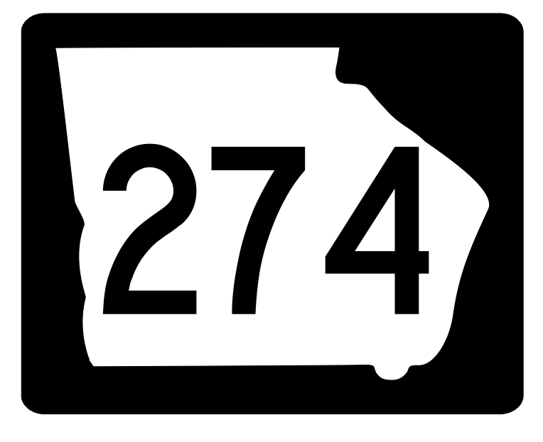 Georgia State Route 274 Sticker R3939 Highway Sign