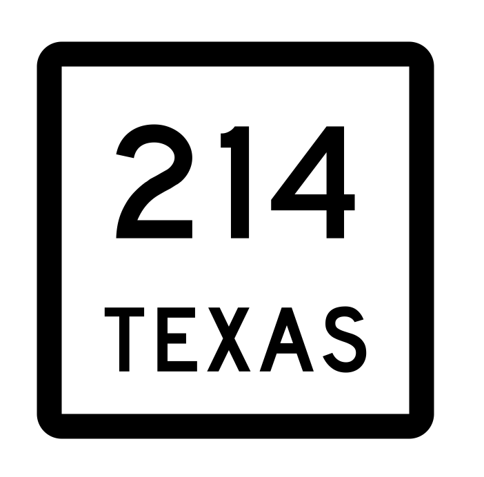 Texas State Highway 214 Sticker Decal R2511 Highway Sign